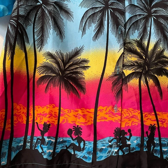 King Kameha Short Sleeve Button Down Vibrant and Fun Hawaiian Print Shirt Large - Picture 7 of 7